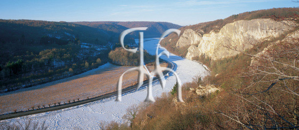 The frozen Meuse at FREYR near Hastière