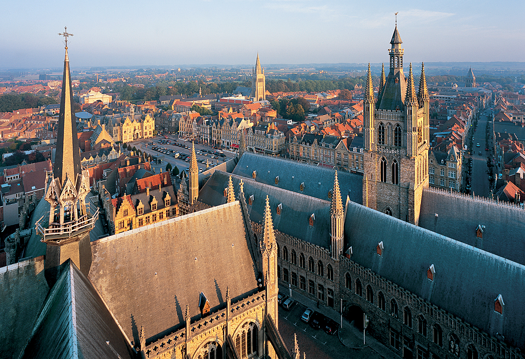 YPRES, the Cloth Hall next to the belfry