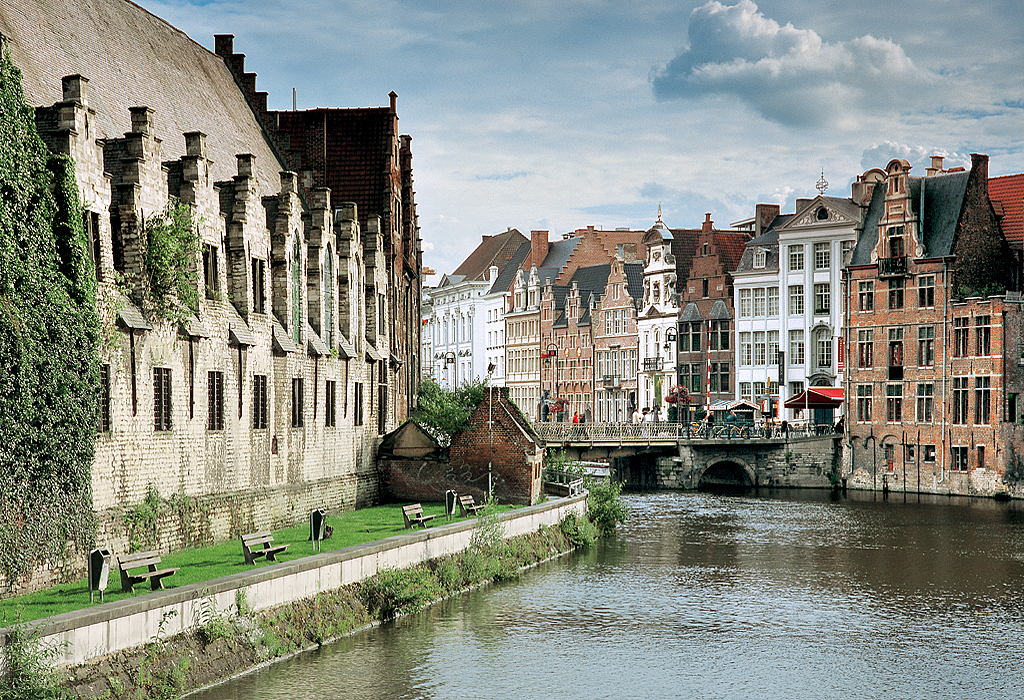 GHENT, meat market on the Leie