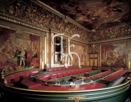 BRUSSELS, the City Hall: the Municipal Council Chamber