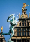 ANTWERP, main square, statue of Brabo 