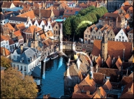 BRUGES, panorama depuis beffroi