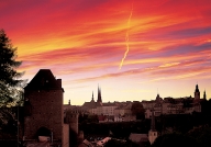 Luxemburg stad, zodra het gaat schemeren
