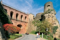 Luxemburg stad, stzenen brug, de &quot;Schlossbrücke&quot;