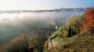  Luxembourg city, view on the old city and the Pfaffenthal from the...