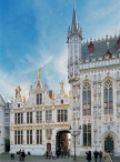 BRUGES, Burg square, town hall