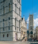 GHENT, belfry, St Bavo&#039;s cathedral